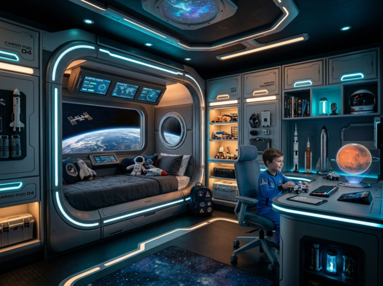 Quarto Infantil com Estilo Estação Espacial